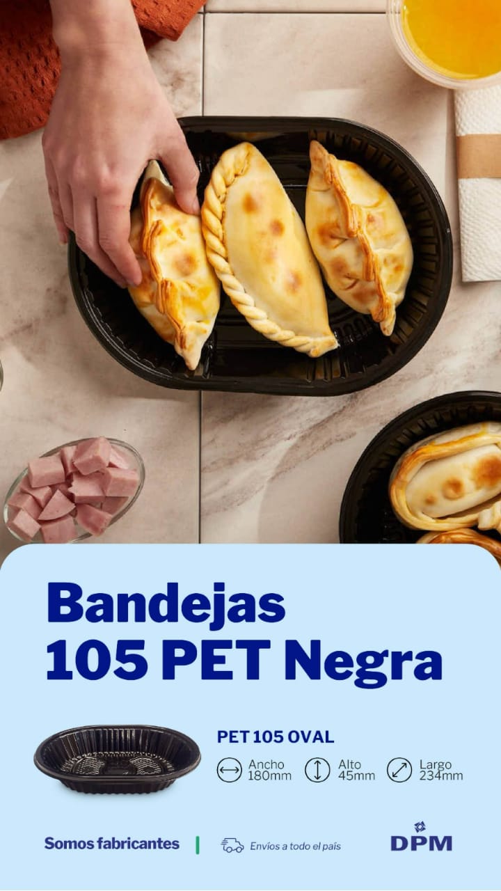 Bandejas 105 PET negra